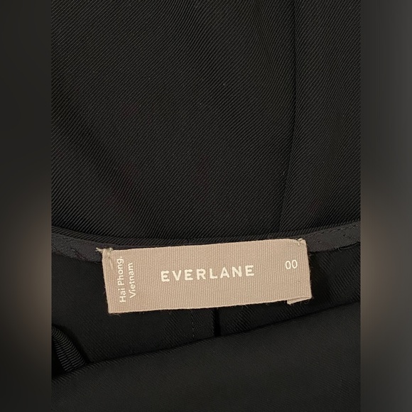 Everlane The Japanese GoWeave Cross-Back Slip Dress Sleeveless Black 00 - Picture 10 of 13